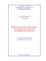 BIỆN PHÁP NÂNG CAO CHẤT LƯỢNG GIÁO DỤC HƯỚNG NGHIỆP CHO HỌC SINH THPT TẠI THÀNH PHỐ BẠC LIÊU TỈNH BẠC LIÊU