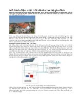 Mô hình điện mặt trời dành cho hộ gia đình