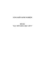 SKKN Dạy môn Khoa học lớp 5