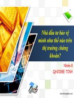 Nhà đầu tư bảo vệ mình như thế nào trên thị trường chứng khoán