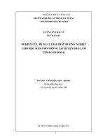 NGHIÊN CỨU ĐỀ XUẤT GIẢI PHÁP HƯỚNG NGHIỆP CHO HỌC SINH PHỔ THÔNG TẠI HUYỆN BẢO LÂM TỈNH LÂM ĐỒNG