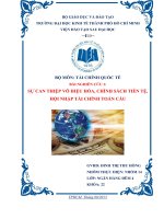 BÀI NGHIÊN CỨU MÔN TÀI CHÍNH QUỐC TẾ SỰ CAN THIỆP VÔ HIỆU HÓA, CHÍNH SÁCH TIỀN TỆ, HỘI NHẬP TÀI CHÍNH TOÀN CẦU