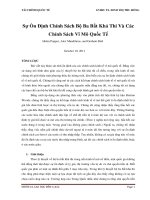 Sự Ổn Định Chính Sách Bộ Ba Bất Khả Thi Và Các Chính Sách Vĩ Mô Quốc Tế