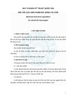 QUY CHUẨN KỸ THUẬT QUỐC GIAĐỐI VỚI CÁC SẢN PHẨM ĐỒ UỐNG CÓ CỒN