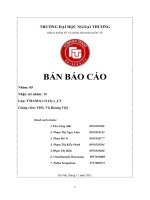 BÁO CÁO CÂU HỎI CHÍNH SÁCH THƯƠNG MẠI QUỐC TẾ CASE 1