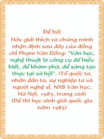 Hãy chứng minh và giải thích nhận định của đồng chí Phạm Văn Đồng trong văn bản đã nêu