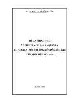 đề án tổng thể về điều tra cơ bản và quản lý tài nguyên môi trường biển đến năm 2020 tầm nhìn đến năm 2020