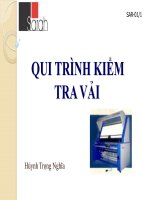 QUI TRÌNH KIỂM TRA VẢI