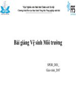 Bài giảng Vệ sinh Môi trường
