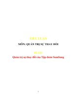 Tiểu luận: Quản trị sự thay đổi của Tập đoàn SamSung