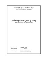 Tiểu luận môn Quản lý công Vấn đề cải cách của khu vực công