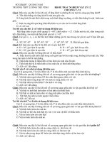 BỘ ĐỀ TRẮC NGHIỆM VẬT LÝ 12 CHƯƠNG V- VI