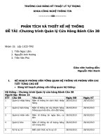 ĐỀ TÀI Chương trình Quản lý Cửa Hàng Bánh Căn 38
