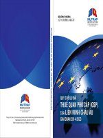 QUY CHẾ ƯU ĐÃI THUẾ QUAN PHỔ CẬP (GSP) CỦA LIÊN MINH CHÂU ÂU GIAI ĐOẠN 2014-2023