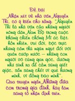 Qua truyện ngắn Những đứa con trong gia đình hãy làm sáng tỏ nhận định trong đoạn văn bản đã nêu