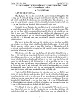 KINH NGHIỆM HƯỚNG DẪN HỌC SINH HÌNH THÀNH CHUỖI PHẢN ỨNG HÓA HỌC LỚP 9