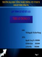 Tiểu luận môn Lập trình cơ sở dữ liệu THREAD TRONG C#