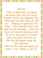 Trong đoạn văn bản anh-chị hiểu thế nào về ý kiến tác giả đã nêu và có suy nghĩ gì về chữ tâm chữ tài của người sáng tác