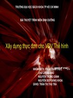 Xây dựng thực đơn cho VĐV Thể hình