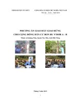 PHƢƠNG ÁN GIAO ĐẤT GIAO RỪNG CHO CỘNG ĐỒNG DÂN CƢ BON BU N’ĐƠR A - B