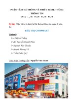Phân tích và thiết kế hệ thống thông tin quản lí siêu thị