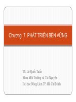 Phát Triển bền vững ( Con người và môi trường )