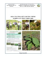 báo cáo tổng kết chương trình nghiên cứu phát triển(rd)