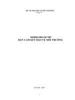 HƯỚNG DẪN CHI TIẾT BẢN CAM KẾT BẢO VỆ MÔI TRƯỜNG