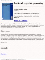 Fruit and vegetable processing