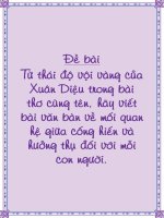 Hãy viết bài văn về mối quan hệ giữa cống hiến và hưởng thụ đối với mỗi con người trong bài thơ Vội Vàng của Xuân Diệu