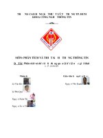 Phân tích và thiết kế hệ thống quản lý đại lý nước giải khát