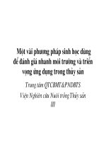 một vài phương pháp sinh học dùng để đánh giá nhanh môi trường và triển vọng ứng dụng trong thủy sản