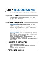 Mẫu CV xin việc bằng Doc 168-Fresh-Take