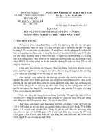 Báo cáo kết quả thực hiện ngành nông nghiệp và phát triển nông thôn tháng 22015