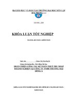 HOÀN THIỆN CÔNG TÁC KẾ TOÁN THUẾ THU NHẬP DOÀNH NGHIỆP TẠI CÔNG TY TNHH THƯƠNG MẠI ĐÔNG Á