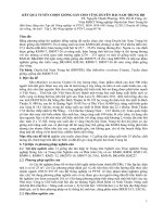 KẾT QUẢ TUYỂN CHỌN GIỐNG SẮN CHO VÙNG DUYÊN HẢI NAM TRUNG BỘ