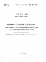 kiểm tra các mối hàn  bằng siêu âm các phương pháp kiểm tra bằng tay các mối hàn nóng chảy trong thép ferit