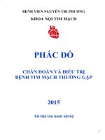 Phác đồ chẩn đoán về điều trị bệnh tim mạch, khoa nội tim mạch, bệnh viện Nguyễn Tri Phương