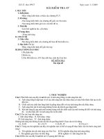 ĐỀ KIỂM TRA DAO ĐỘNG CƠ VÀ SÓNG CƠ