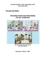 PHƯƠNG PHÁP KHUYẾN NÔNG CÓ SỰ THAM GIA