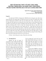 MỘT SỐ PHƯƠNG THỨC TỔ CHỨC THỰC HIỆN CHƯƠNG TRÌNH NÂNG CAO NHẬN THỨC CỘNG ĐỒNG VỀ BẢO VỆ MÔI TRƯỜNG DỰA VÀO LỰC LƯỢNG SINH VIÊN