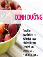 thuyết trình đề tài dinh dưỡng