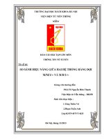 SO SÁNH HIỆU NĂNG GIỮA HAI HỆ THỐNG HÀNG ĐỢI M-M-1-∞ VÀ M-D-1-∞