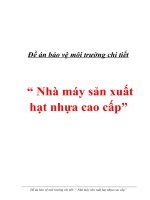 Nhà máy sản xuất hạt nhựa cao cấp