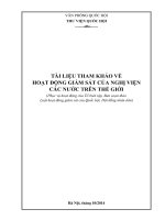 TÀI LIỆU THAM KHẢO VỀ HOẠT ĐỘNG GIÁM SÁT CỦA NGHỊ VIỆN CÁC NƯỚC TRÊN THẾ GIỚI
