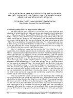 ỨNG DỤNG MÔ HÌNH TOÁN HỌC TÍNH TOÁN DỰ BÁO XU THẾ BIẾN ĐỔI CHẤT LƯỢNG NƯỚC PHỤ THUỘC VÀO CÁC KỊCH BẢN KINH TẾ XÃ HỘI LƯU VỰC SÔNG SÀI GÒN ĐỒNG NAI