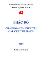 Phác đồ chẩn đoán về điều trị cấp cứu tim mạch, khoa nội tim mạch, bệnh viện Nguyễn Tri Phương