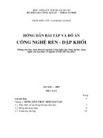 Hướng dẫn bài tập và đồ án Công nghệ rèn  Dập khối