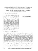 ĐÁNH GIÁ ẢNH HƯỞNG CỦA SỰ PHÁT TRIỂN KINH TẾ XÃ HỘI TỚI CHẤT LƯỢNG NƯỚC SÔNG CẦU BẰNG CÔNG CỤ TOÁN HỌC