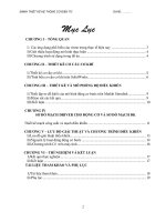 ĐAMH THIẾT KẾ HỆ THỐNG CƠ ĐIỆN TỬ